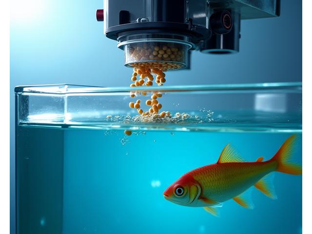 水中カメラと連携した自動給餌システム