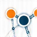 複数のドローンが連携して飛行する様子を表すアイコン。